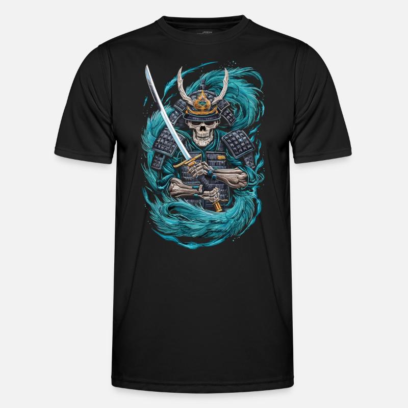 Ghostly Samurai Warrior - Men's Functional T-Shirt - black