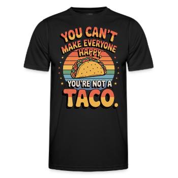 Du bist kein Taco - Lustiges Taco Geschenk - Männer Funktions-T-Shirt - Schwarz - Vorne - AI Model Male 178 dark (178cm)