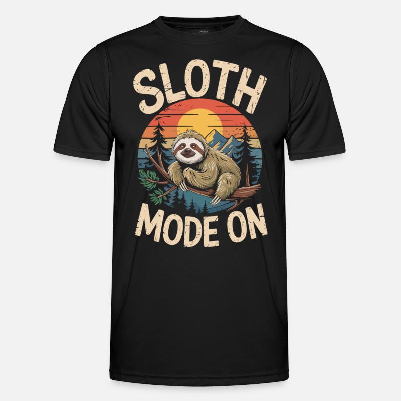 Sloth Mode on T-Shirt - Men's Functional T-Shirt - black