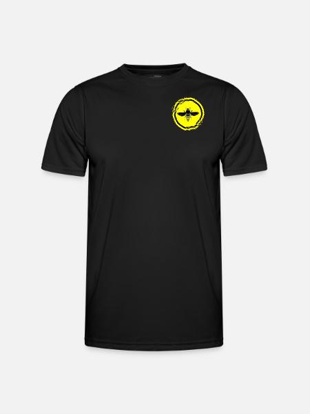 Die Biene - Männer Funktions-T-Shirt - Schwarz