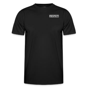 Respect - Männer Funktions-T-Shirt - Schwarz - Vorne - AI Model Male 178 dark (178cm)