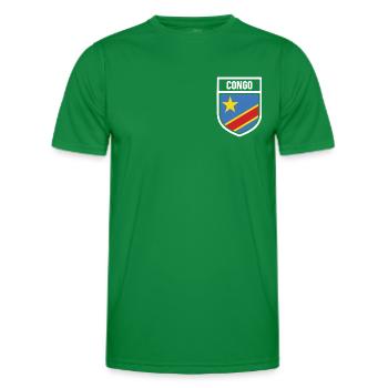 Kongo - Nationalfahne im Wappen - Männer Funktions-T-Shirt - Kelly Green - Vorne - AI Model Male 178 dark (178cm)