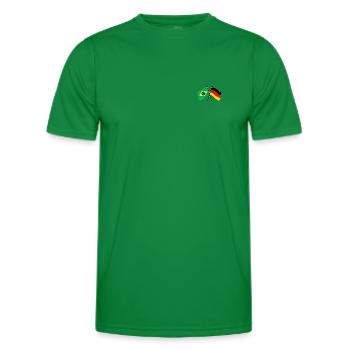 Brésil Allemagne Drapeau croisé - T-shirt sport Homme - vert - Devant - AI Model Male 178 dark (178cm)