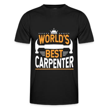 Carpenters Shirt Das beste Carpenter Geschenk-T-Shirt der Welt - Männer Funktions-T-Shirt - Schwarz - Vorne - AI Model Male 178 dark (178cm)
