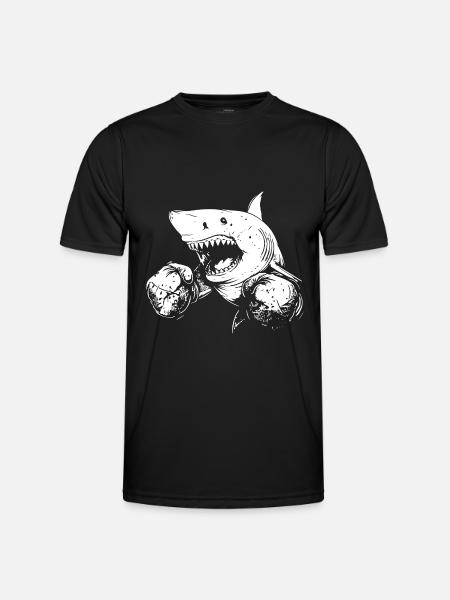 Shark Boxing Fighter MMA - Men's Functional T-Shirt - black