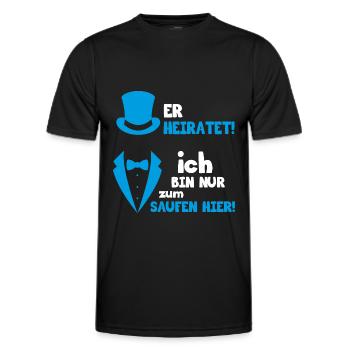 Team Bräutigam Polterabend Hochzeit JGA - Männer Funktions-T-Shirt - Schwarz - Vorne - AI Model Male 178 dark (178cm)