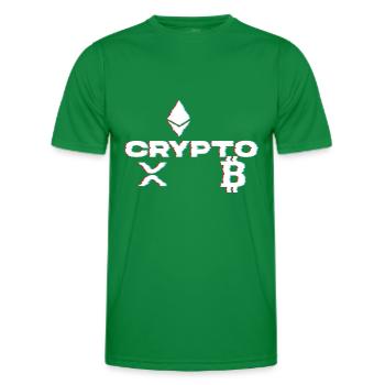 Crypto Glitch - Männer Funktions-T-Shirt - Kelly Green - Vorne - AI Model Male 178 dark (178cm)