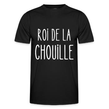 roi de la chouille - T-shirt sport Homme - noir - Devant - AI Model Male 178 dark (178cm)