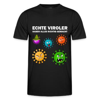 Tirol Virus, Ischgl, Superspreader Corona Mutation - Männer Funktions-T-Shirt - Schwarz - Vorne - AI Model Male 178 dark (178cm)