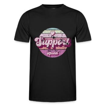 Support squad. - Men's Functional T-Shirt - black - Front - AI Model Male 178 dark (178cm)