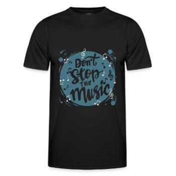 N’arrêtez pas les mélomanes DJ - T-shirt sport Homme - noir - Devant - AI Model Male 178 dark (178cm)