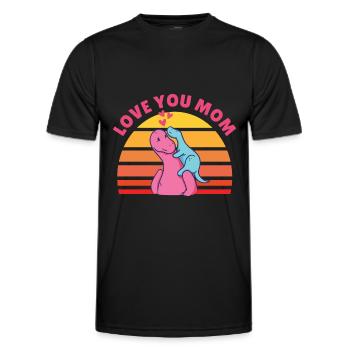 Love you mom Mother's Day baby - Men's Functional T-Shirt - black - Front - AI Model Male 178 dark (178cm)