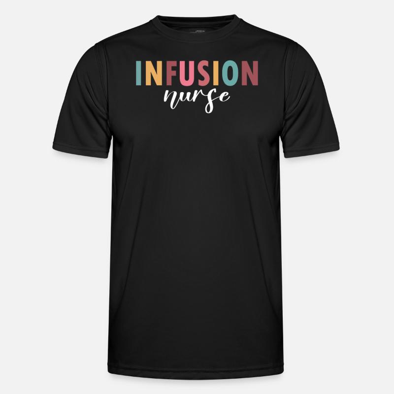 Infusionskrankenschwester Leben - Männer Funktions-T-Shirt - Schwarz