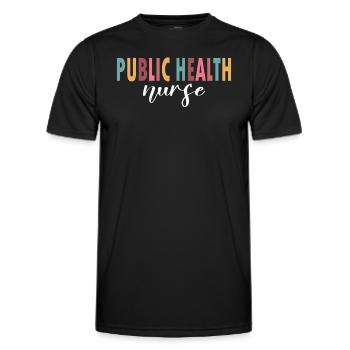 Leben der Krankenschwester im öffentlichen - Männer Funktions-T-Shirt - Schwarz - Vorne - AI Model Male 178 dark (178cm)