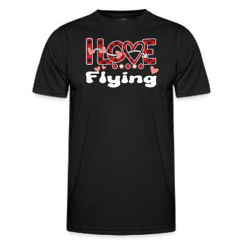 I Love Flying Girls Flying - Men's Functional T-Shirt - black - Front - AI Model Male 178 dark (178cm)