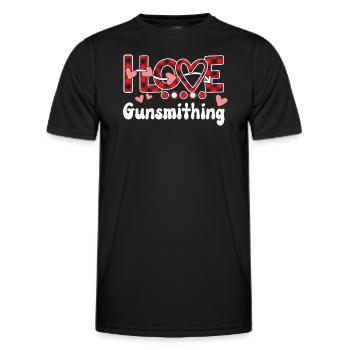 J’aime l’armurerie Filles Armurier - T-shirt sport Homme - noir - Devant - AI Model Male 178 dark (178cm)