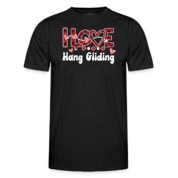 I Love Hang Gliding Girls Hang Gliding - Männer Funktions-T-Shirt - Schwarz - Vorne - AI Model Male 178 dark (178cm)