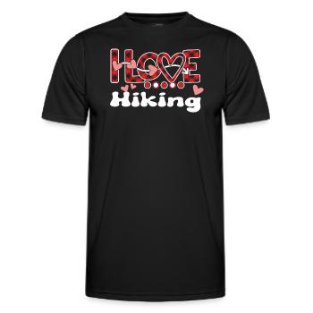I Love Hiking Girls Hiking - Männer Funktions-T-Shirt - Schwarz - Vorne - AI Model Male 178 dark (178cm)