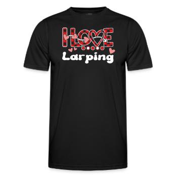 I Love Larping Girls Larping - Men's Functional T-Shirt - black - Front - AI Model Male 178 dark (178cm)