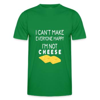Käse Liebhaber, Käse Spruch, I´m Not Cheese - Männer Funktions-T-Shirt - Kelly Green - Vorne - AI Model Male 178 dark (178cm)