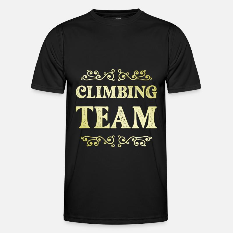 Climbing Team - Männer Funktions-T-Shirt - Schwarz