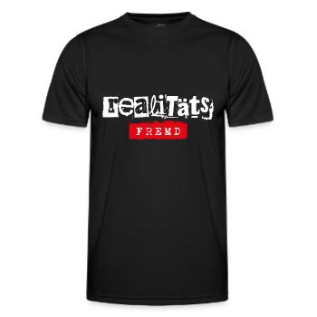 Unrealistic Unrealistic Strange - Men's Functional T-Shirt - black - Front - AI Model Male 178 dark (178cm)