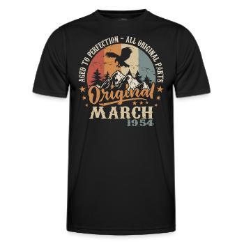 Mars 1954 Jubilé 1954 Légendes Mars 1954 - T-shirt sport Homme - noir - Devant - AI Model Male 178 dark (178cm)