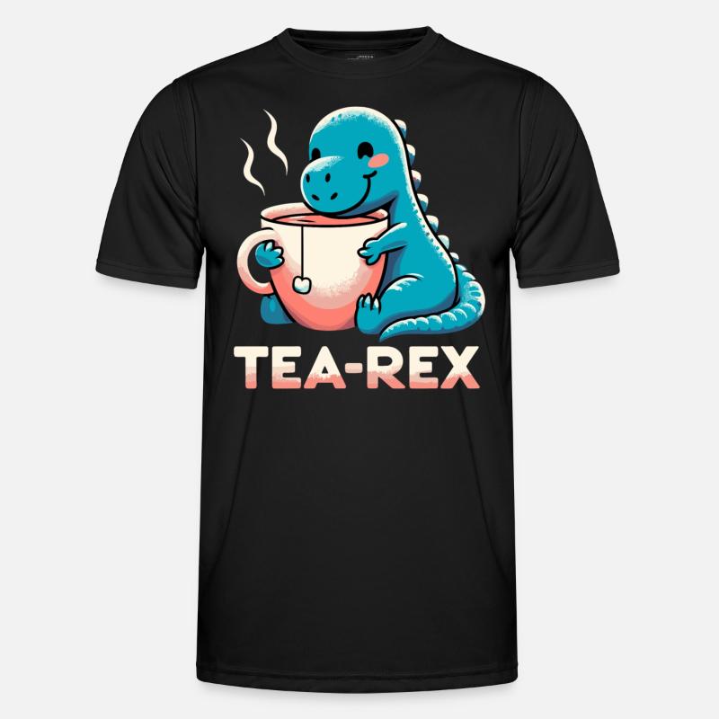 Tee Rex Tee-Rex Teetrinker Geschenk - Männer Funktions-T-Shirt - Schwarz