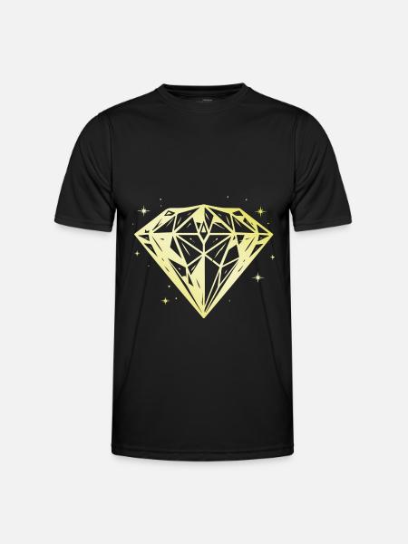 Diamond Jewel Gold Silhouette - Men's Functional T-Shirt - black