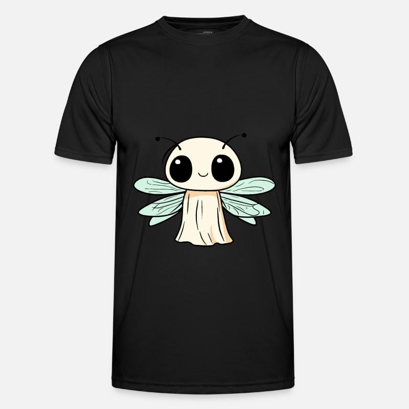 Libelle Halloween Comic Geist - Männer Funktions-T-Shirt - Schwarz