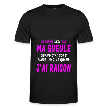 J'AI RAISON - T-shirt sport Homme - noir - Devant - AI Model Male 178 dark (178cm)
