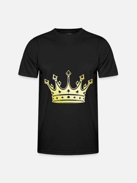 Krone Royal Gold - Männer Funktions-T-Shirt - Schwarz