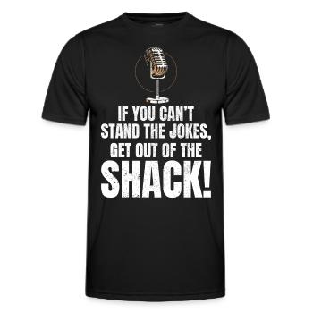 Amateur Ham Radio Operator Humor Jokes - Men's Functional T-Shirt - black - Front - AI Model Male 178 dark (178cm)