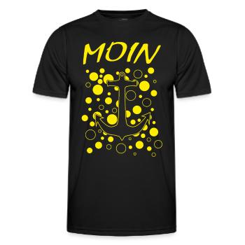 moin moin - Männer Funktions-T-Shirt - Schwarz - Vorne - AI Model Male 178 dark (178cm)