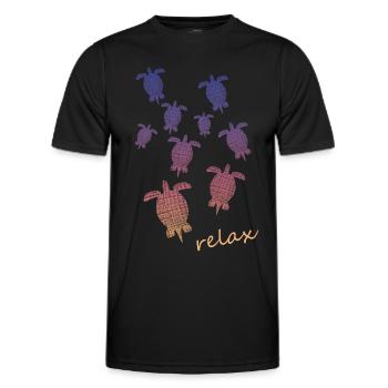 Schildkröten - Männer Funktions-T-Shirt - Schwarz - Vorne - AI Model Male 178 dark (178cm)