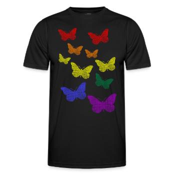 LGBT Pride Butterflies - Männer Funktions-T-Shirt - Schwarz - Vorne - AI Model Male 178 dark (178cm)
