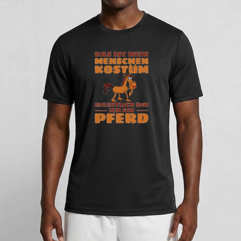 Pferdeliebhaber Eigentlich Bin Ich Ein Pferd Comic Männer Funktions-T-Shirt