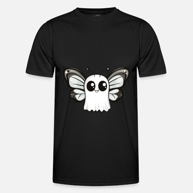Schmetterling Halloween Comic Geist - Männer Funktions-T-Shirt - Schwarz