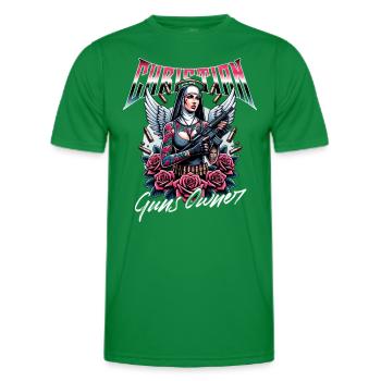 Croyant Passionné Armes À Feu Chrétien - T-shirt sport Homme - vert - Devant - AI Model Male 178 dark (178cm)