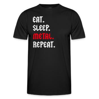 Heavy Metal Fan Festival Band Metaller Metalhead - Men's Functional T-Shirt - black - Front - AI Model Male 178 dark (178cm)