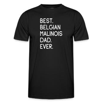 Belgian Malinois - Men's Functional T-Shirt - black - Front - AI Model Male 178 dark (178cm)