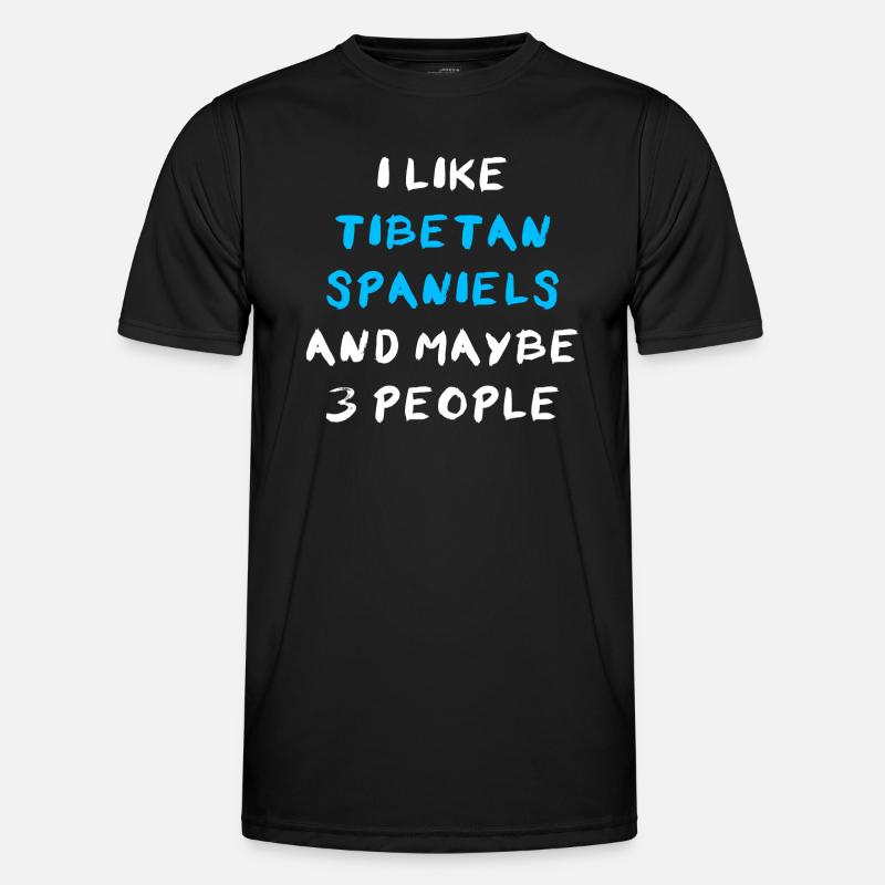 Tibetan Spaniel - Men's Functional T-Shirt - black
