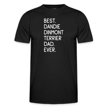 Dandie Dinmont Terrier - Men's Functional T-Shirt - black - Front - AI Model Male 178 dark (178cm)