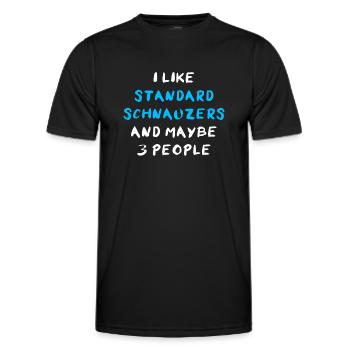 Standard Schnauzer - Männer Funktions-T-Shirt - Schwarz - Vorne - AI Model Male 178 dark (178cm)