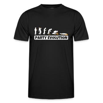 Party Evolution Beer Drunk Booze Intoxication - Men's Functional T-Shirt - black - Front - AI Model Male 178 dark (178cm)
