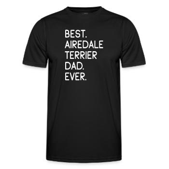 Airedale Terrier - Men's Functional T-Shirt - black - Front - AI Model Male 178 dark (178cm)