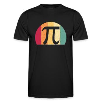 Pi Retro Vintage Math Teacher Mathematician - Men's Functional T-Shirt - black - Front - AI Model Male 178 dark (178cm)