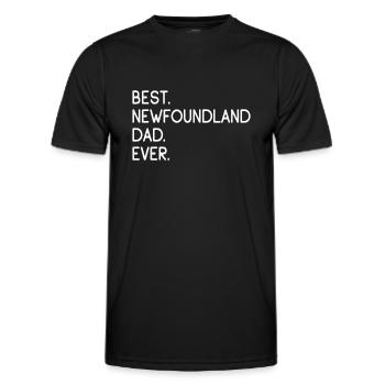 Neufundländer Newfoundland - Männer Funktions-T-Shirt - Schwarz - Vorne - AI Model Male 178 dark (178cm)