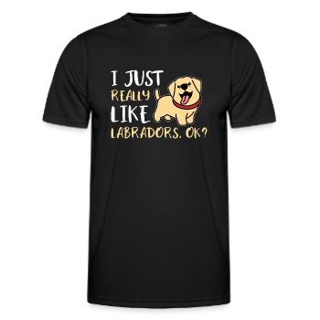 Labs - Men's Functional T-Shirt - black - Front - AI Model Male 178 dark (178cm)