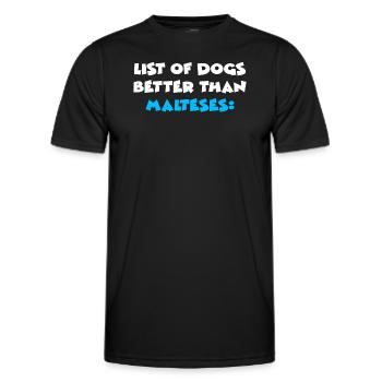 Maltese Malteser - Men's Functional T-Shirt - black - Front - AI Model Male 178 dark (178cm)